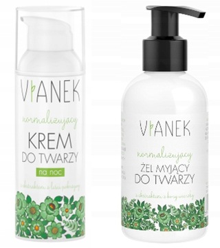 VIANEK ZESTAW NORMALIZUJĄCY KREM NOC + ŻEL MYJĄCY