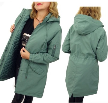 Kurtka Damska Parka Ocieplana z Odpinanym Kapturem GABI 42 XL
