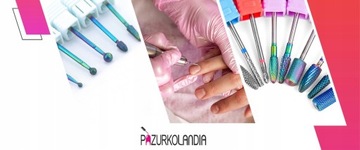 6x frez diamentowy frezy do paznokci stożek walec łezka pędzelek do pyłu