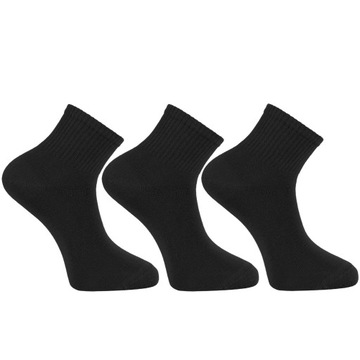 MORAJ Skarpetki 3/4 Czarne 3 PARY SOCKS 43-45