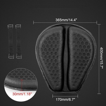 УНИВЕРСАЛЬНАЯ ПОДУШКА СИДЕНЬЯ С 3D СЕТКОЙ, ПОГЛОЩЕНИЕ УДАРА, ЧЕРНАЯ