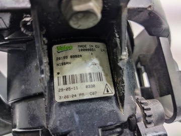HALOGEN LEVÝ PŘEDNÍ KOŠ DRŽÁKY NISSAN QASHQAI I J10 261558992A