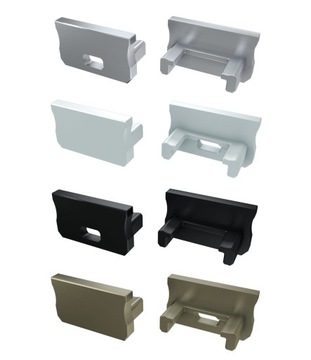 ZAŚLEPKA DO PROFILU TYPU A SZARA CZARNA BIAŁA INOX