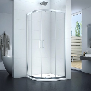 Kabina prysznicowa półokrągła przesuwna MS600 – 90x90 cm - SWISS MEYER