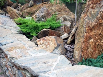 Натуральный камень Грейвакк Сланец Дорожки Каскады Дорожки Пруды