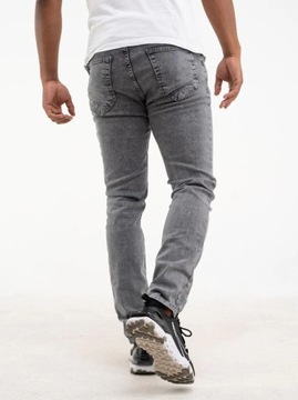 SPODNIE MĘSKIE JEANSOWE DENIM PL STYLOWE Croll Classic Slim 6187 Czarne 38