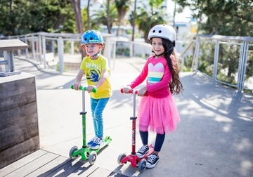 Самокат Mini Micro Deluxe LED Aqua со светодиодными колесами