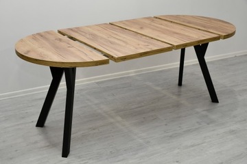 Комплект скандинавский-лофт, круглый стол диаметром 90 + 4 стула, цвет на выбор