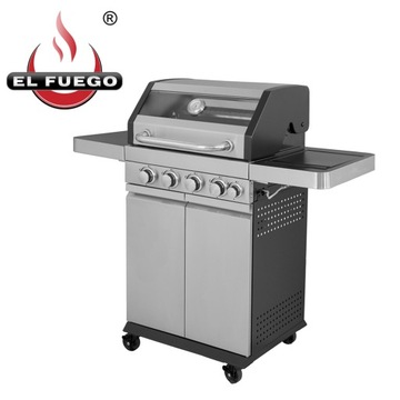 GRILL GAZOWY EL FUEGO SUNSET BEACH ŻELIWNY RUSZT + PŁYTA REDUKTOR Z WĘŻEM !