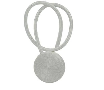 ПРЯЖКА ДЛЯ КРЕПЛЕНИЯ ШТОР МАГНИТНЫЙ ДЕКОРАТИВНЫЙ МОРЩИК, БЕЛЫЙ ДЕКОРАТИВНЫЙ