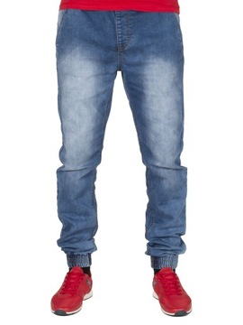 Spodnie męskie jogger jeans W:35 92 CM granat