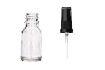 Butelka szklana bezbarwna 15 ml z pompką [1] 5 sztuk