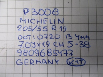 KOLA RÁFKY PNEUMATIKY PEUGEOT 3008 R19 20R