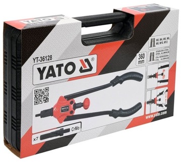 Ручной заклепочник для гаек-вытяжек М3-М12 YATO 36128