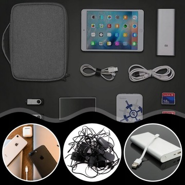 ORGANIZER PODRÓŻNY TORBA ETUI NA ŁADOWARKI KABLE