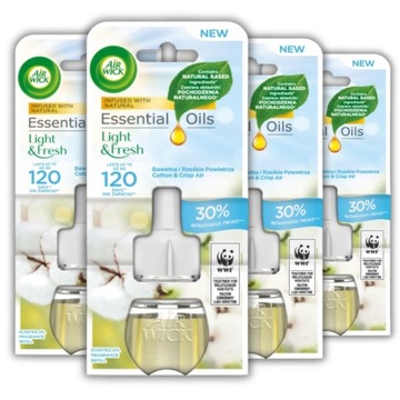 Air Wick Light Fresh Wkład Bawełna 4x19ml