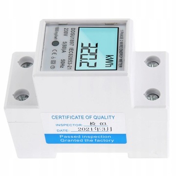 СЧЕТЧИК ЭНЕРГИИ ОДНОФАЗНЫЙ 230В 5(80)А СЧЕТЧИК РАСХОДА ЭНЕРГИИ