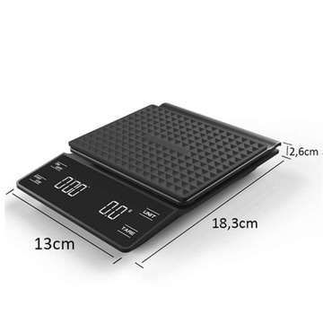 КУХОННЫЕ ВЕСЫ СЕНСОРНЫЕ ЦИФРОВЫЕ КОФЕЙНЫЕ ВЕСЫ С ТАЙМЕРОМ 3000г / 0,1г