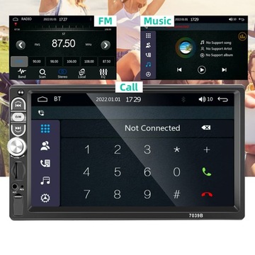 АВТОМОБИЛЬНЫЙ РАДИО BLUETOOTH USB 7-ДЮЙМОВЫЙ ДИСПЛЕЙ + КОМПЛЕКТ КАМЕРЫ ЗАДНЕГО НАБОРА