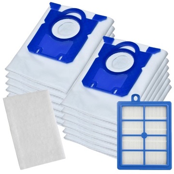 12xWORKI DO ODKURZACZA ELECTROLUX PHILIPS AEG + FILTR HEPA FC8031 H13 EFH12