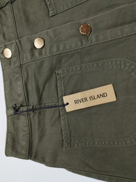 Spódniczka jeansowa damska RIVER ISLAND zielona mini EUR 36 NOWA