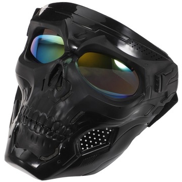 OKULARY ANTY-UV KASK MASKI NA TWARZ CZASZKA