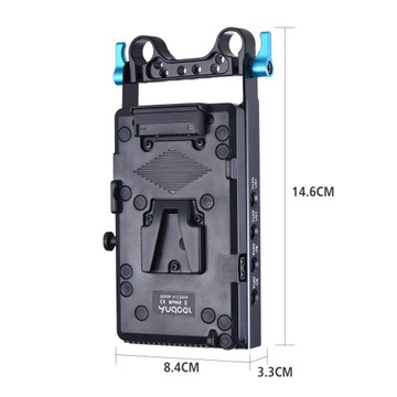 Адаптер аккумуляторной пластины V-Mount V-lock с 15 мм