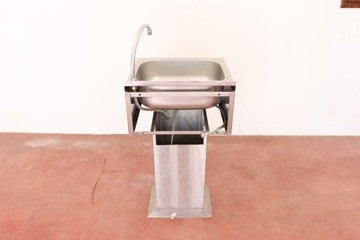 Кухонная мойка, умывальник из нержавеющей стали на колонне