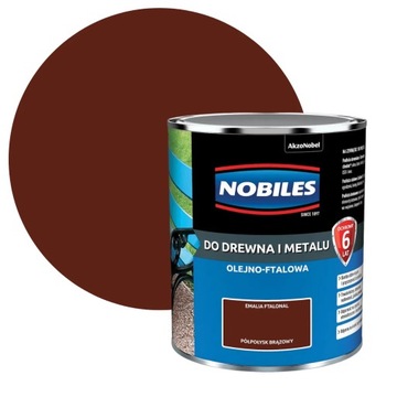 NOBILES FTALONAL Brązowy 0,7L FARBA OLEJNA DO DREWNA I METALU