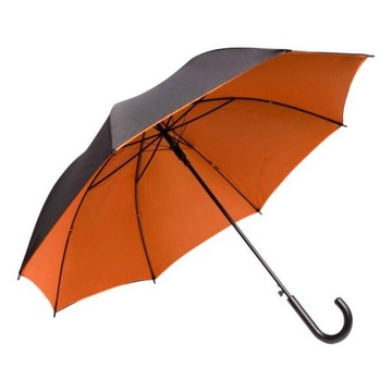 Parasol automatyczny czarny, pomarańczowy długi