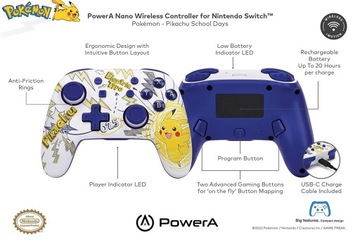 PowerA SWITCH Pad NANO Улучшенная беспроводная связь Pokemon: Pikachu School Days