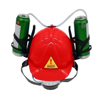 Kask Hełm Piwny na Piwo Imprezowy Czerwony SUPER
