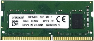 Kingston 8GB PC4 2666 DDR4 SODIMM Nowa Pamięć RAM do laptopa