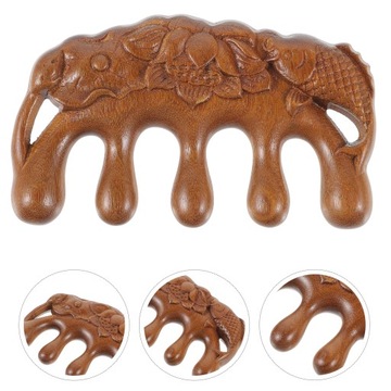 Деревянная расческа для массажа кожи головы из сандалового дерева.