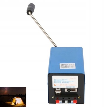 PRZENOŚNY GENERATOR AWARYJNY Z KORBĄ RĘCZNĄ 20W