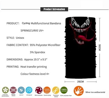 BANDANA SZALIK KOMIN CHUSTA APASZKA VENOM 03