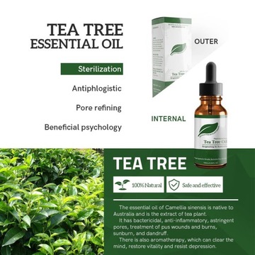 Масло чайного дерева, увлажняющее эфирное масло для кожи