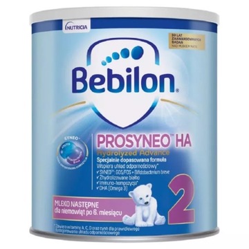 BEBILON PROSYNEO HA 2 MLEKO NASTĘPNE DLA NIEMOWLĄT PO 6. MIESIĄCU 400G
