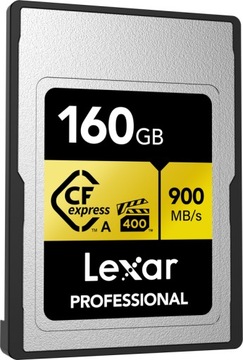 Карта памяти Lexar CFexpress Pro Gold R900/W800 VPG400 160 ГБ, тип A, 160 ГБ