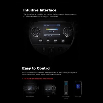 Godox Studio LED Video Light Zoomable Photography