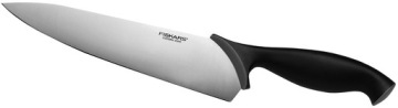 FISKARS НАБОР ИЗ 5 НОЖЕЙ В ДЕРЕВЯННОМ ЧЕРНОМ БЛОКЕ + ТОЧИЛКА
