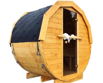 Sauna ogrodowa beczka do samodzielnego montażu 1,5x2 Full Zestaw
