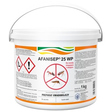 AFANISEP na KLESZCZE KOMARY MUCHY PERMETRYNA 25%