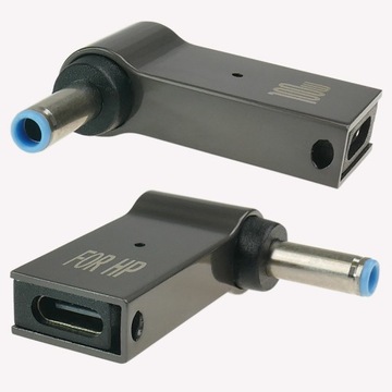 Przejściówka zasilania adapter wtyk USB-C do 4,5x3,0mm HP | Aluminium