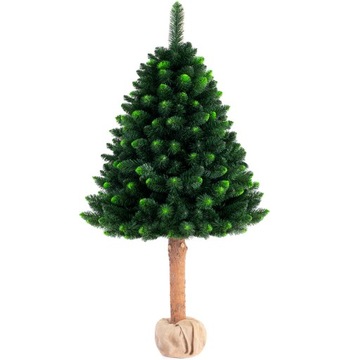 Choinka sztuczna na pniu 220cm Sosna zielona XL