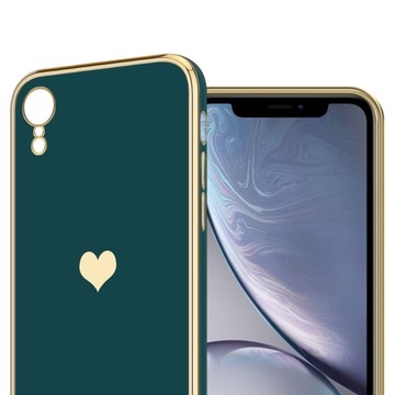 ЖЕНСКИЙ ЧЕХОЛ-СЕРДЦЕ ДЛЯ IPHONE XR | ЗЕЛЕНЫЙ