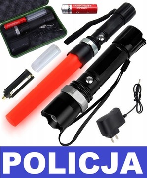 PROFESJONALNA LATARKA TAKTYCZNA POLICJA ŁADOWARKA