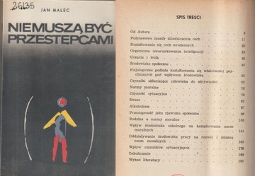 NIE MUSZĄ BYC PRZESTĘPCAMI Jan Malec