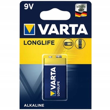 Bateria alkaliczna Varta 9V (6F22) 1 szt. stara szata wyprzedaż
