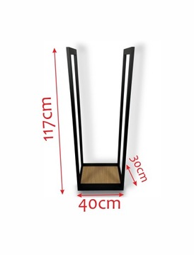 Современная высокая подставка для дров из дуба